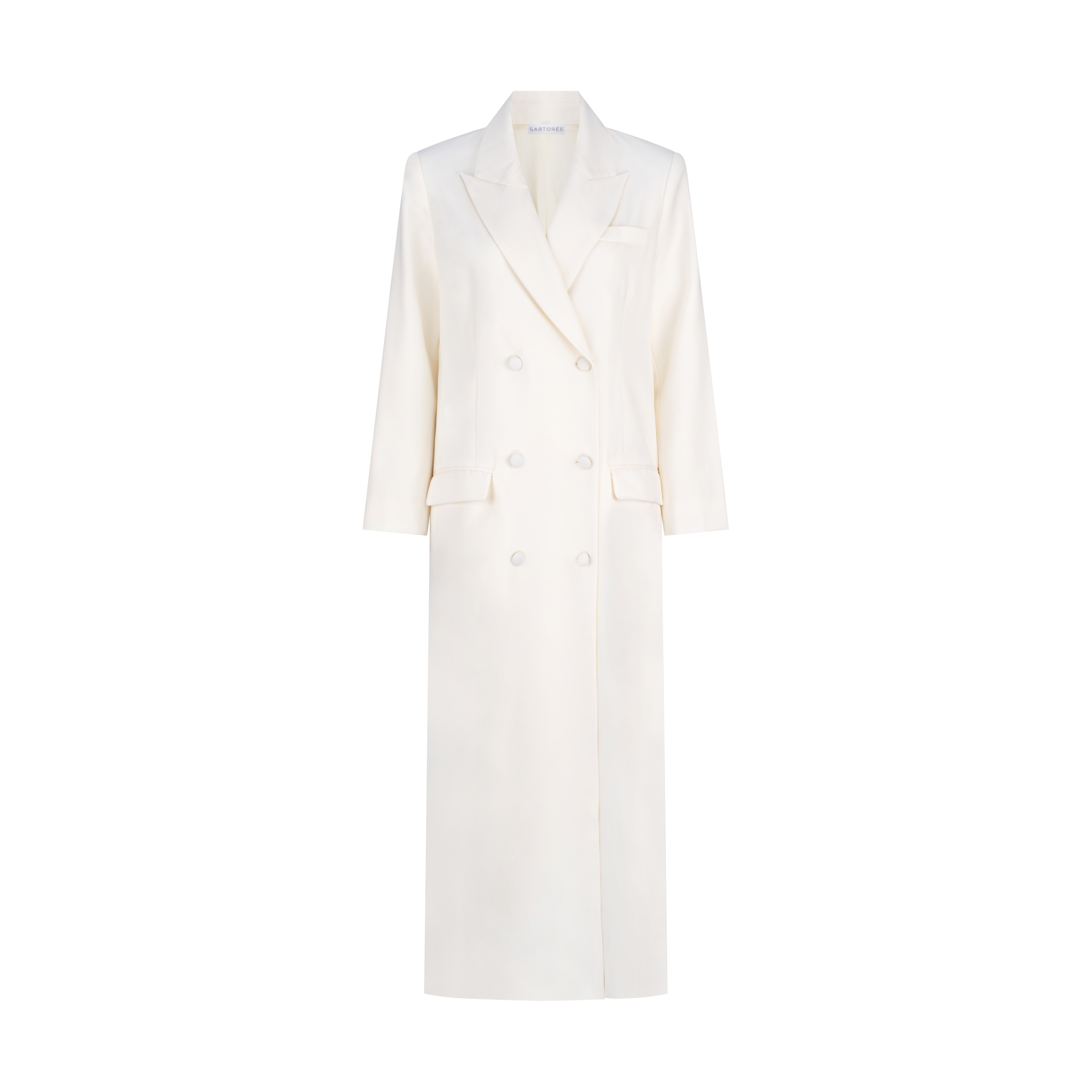 The Amelia Long Coat Ivory