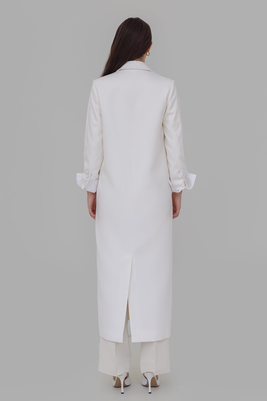 The Amelia Long Coat Ivory