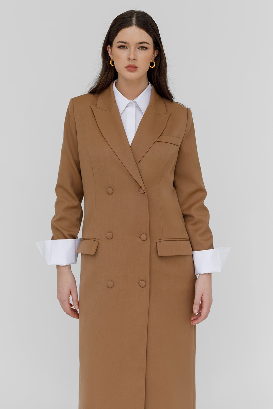 The Amelia Long Coat Camel